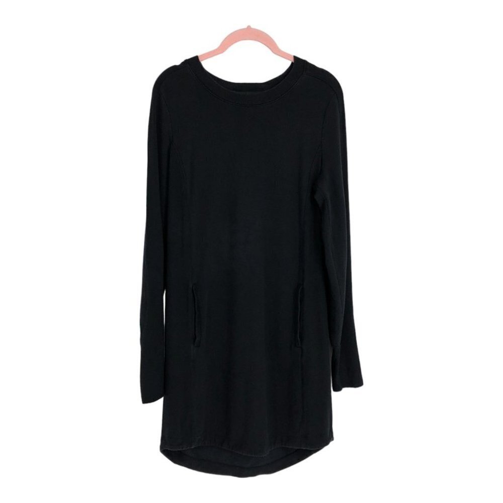 Athleta Black Long Sleeve Balance Sweatshirt Dress size S - Picture 2 of 16